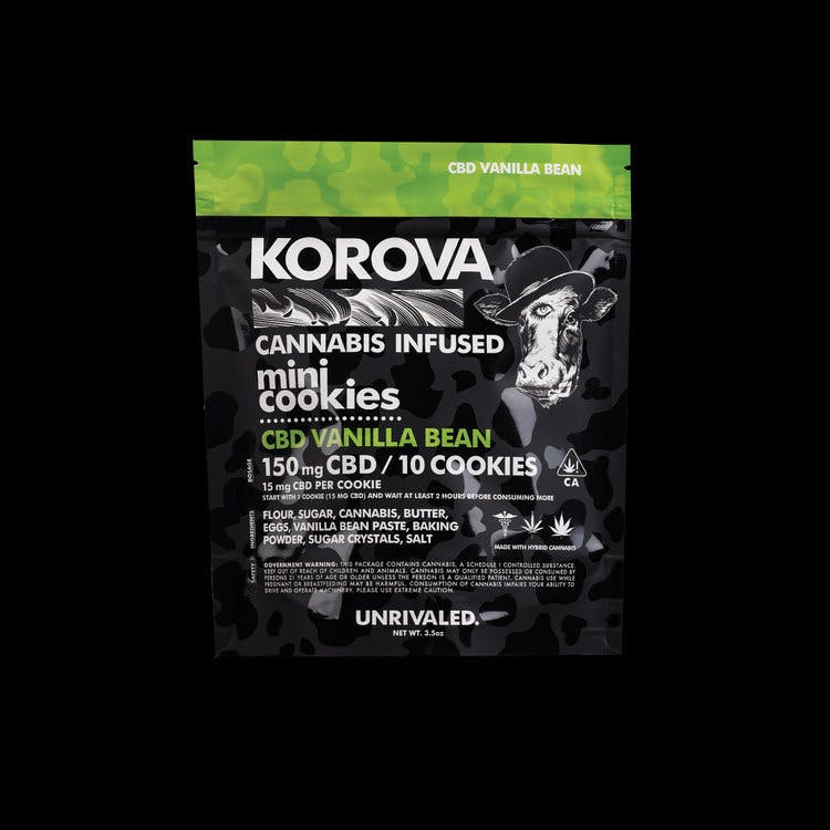 Korova CBD Vanilla Bean Mini Cookies - 150mg CBD