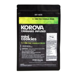 Korova - Mini Vanilla Bean Cookies 1:1 CBD/THC - Edible