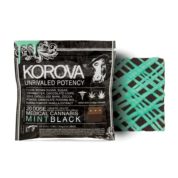Korova Mint Black Bar (H) 1000mg