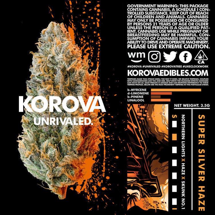 Korova - Super Silver Haze (21.99% THC)