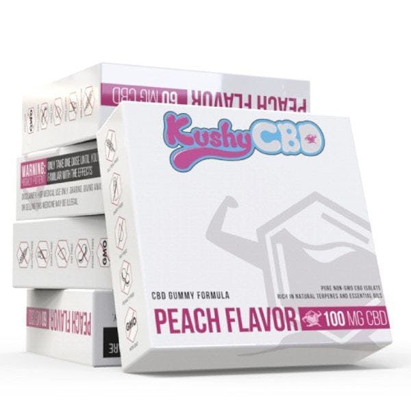 Kushy Punch - CBD - Peach Flavored Gummy - 100mg