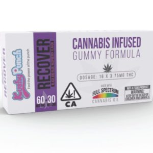 Kushy Punch Recover Gummies 60mg THC + 30mg CBD