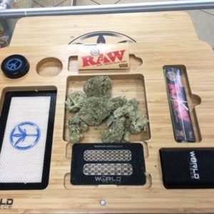 Large Wooden Rolling Tray