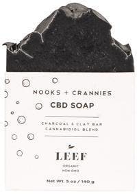 Leef Nooks+Crannies 20mg CBD Soap Charcoal/Clay Bar