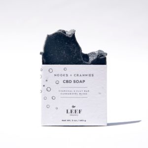 Leef Organics Nooks + Crannies CBD Soap - Charcoal and Clay