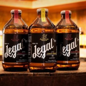 Legal Beverages - Lemon Ginger Indica Sparkling Beverage, 100mg