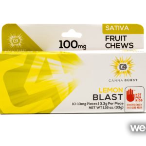 Lemon Blast SATIVA Chews 10pk - Canna Burst