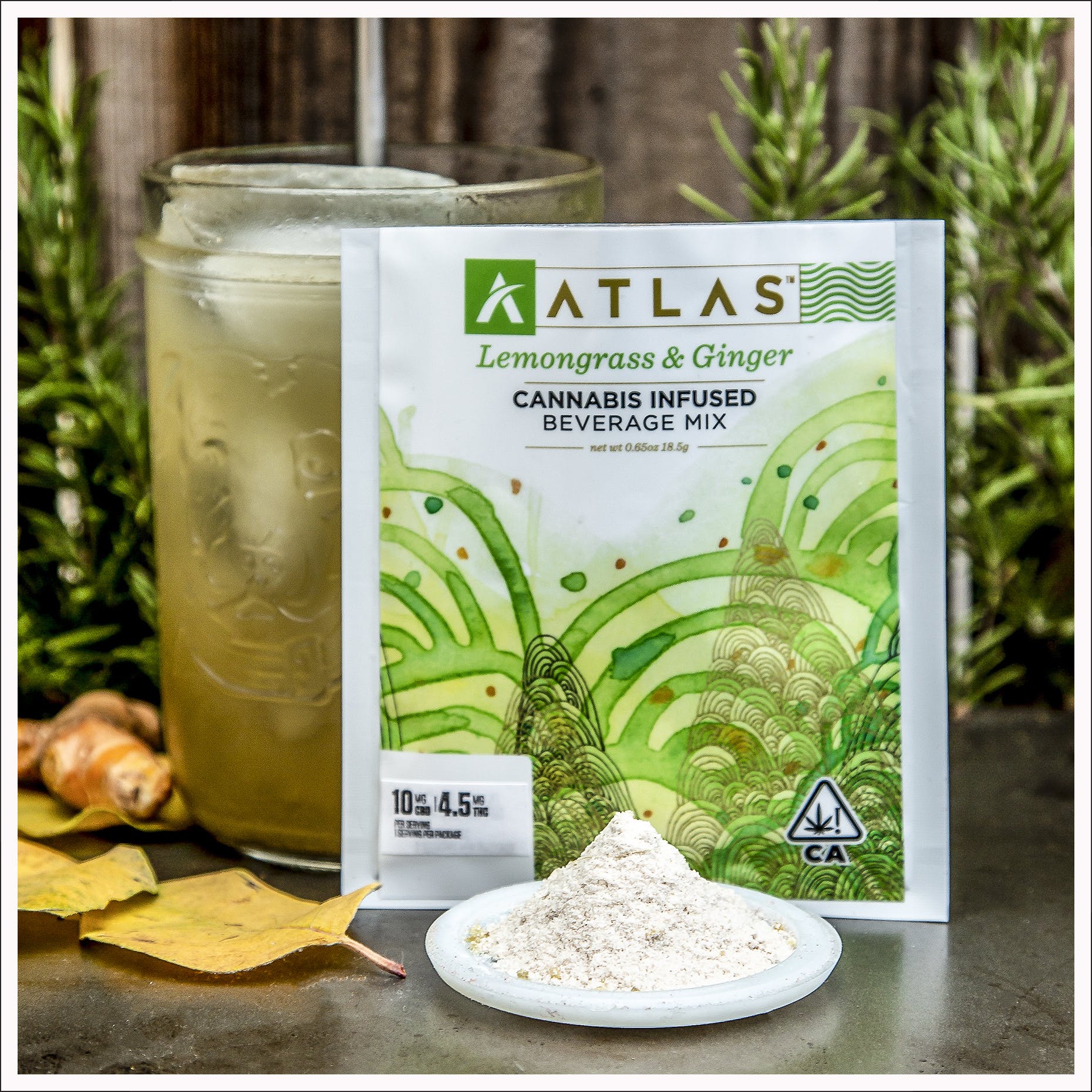 Lemongrass Ginger Cannabis Infused Beverage Mix by Atlas