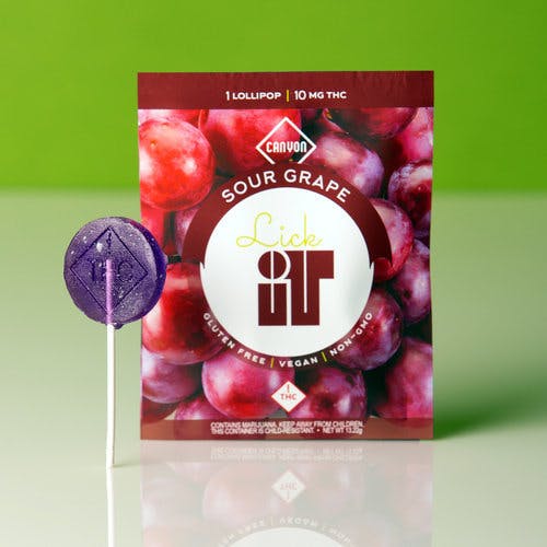 Lick "It" Lollipop | 10mg | Sour Grape