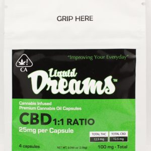 Liquid Dreams - CBD 1:1 Capsules - (4) 50mg