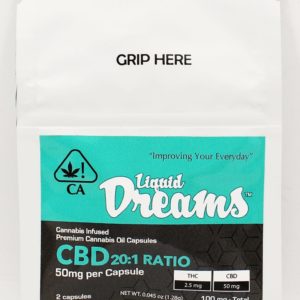 Liquid Dreams - CBD 20:1 Capsules - (2) 25mg
