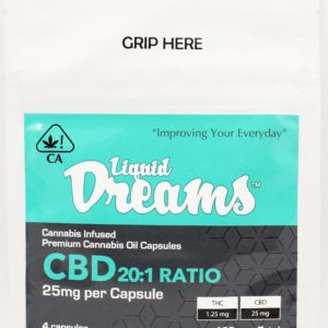 Liquid Dreams - CBD 20:1 Capsules - (4) 25mg