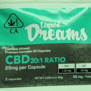 Liquid Dreams CBD Capsule 20:1 50mg