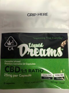 Liquid Dreams- CBD Capsules 2pk