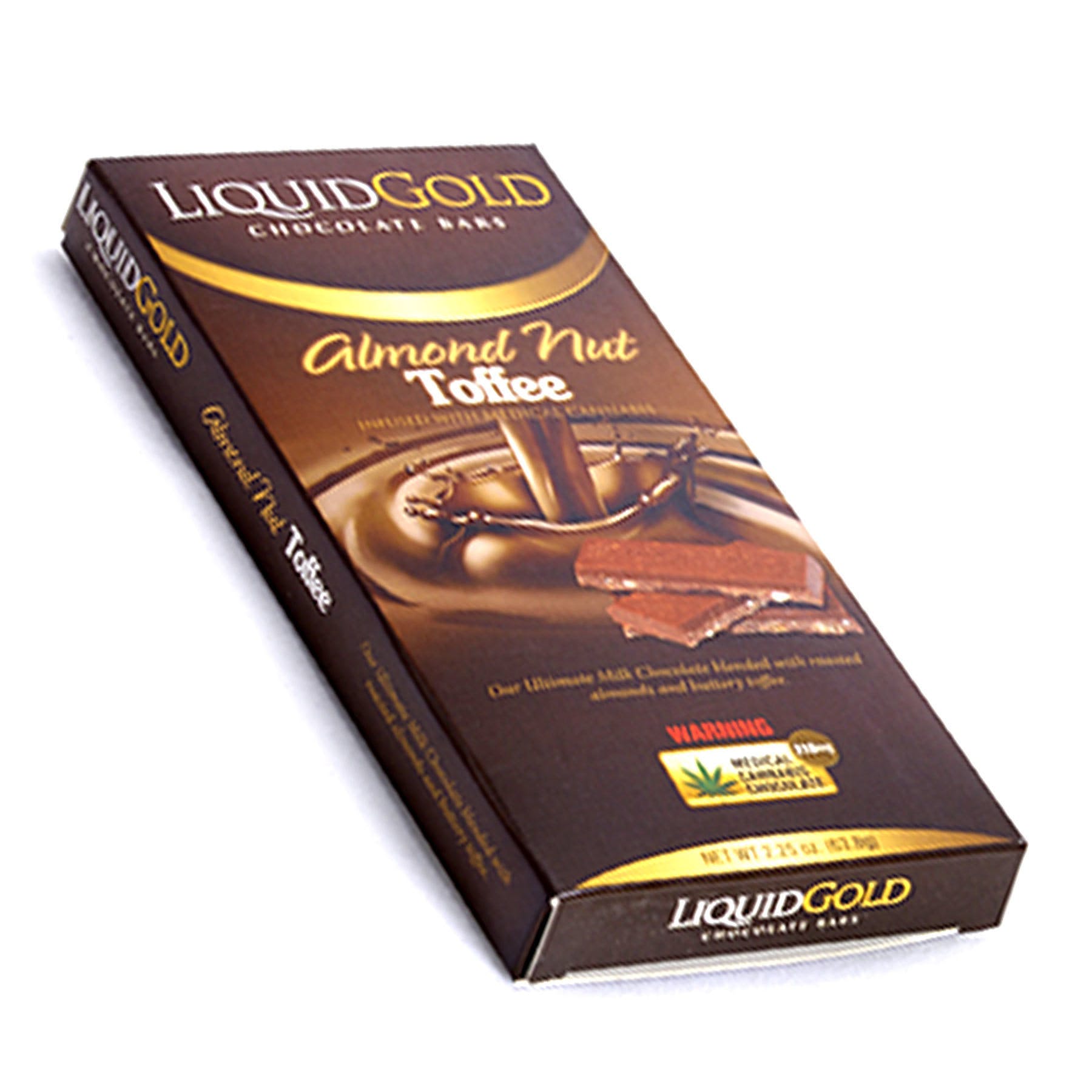 Liquid Gold Chocolate Bar - Almond Nut 210 mg THC
