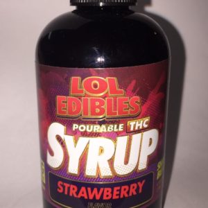 LOL Edibles - 500mg THC Syrup (Strawberry)