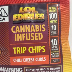 LOL EDIBLES Chili Cheese Trip Chips 100mg