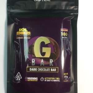 LOL G-Bar - Dark Chocolate Bar 100MG