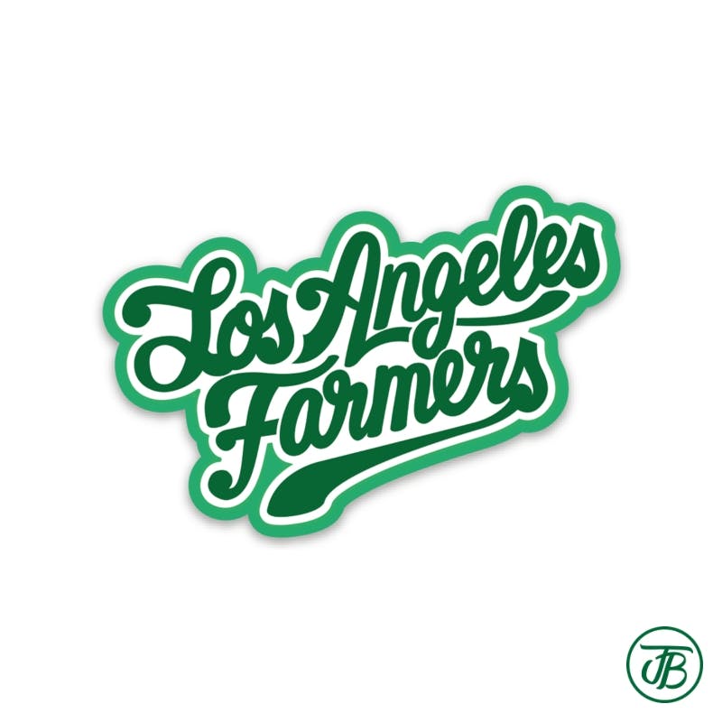 Los Angeles Farmers Vinyl Sticker (Green/White) (Medicinal/Recreational)