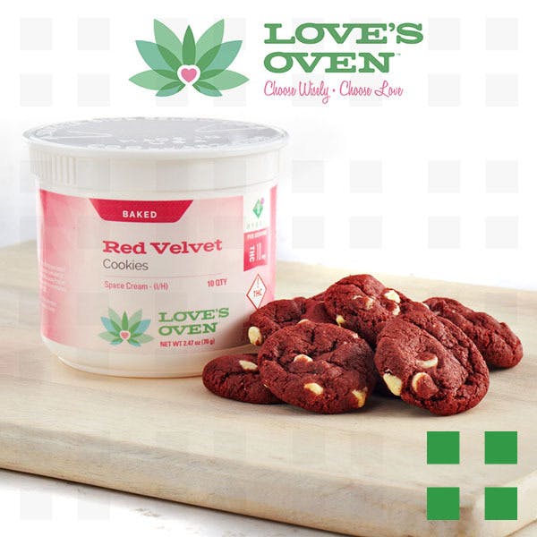 Love's Oven Red Velvet Cookies, 100mg