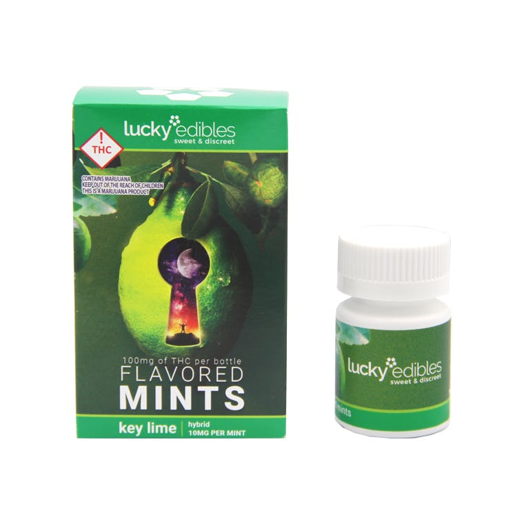 Lucky Edibles Key Lime Mints
