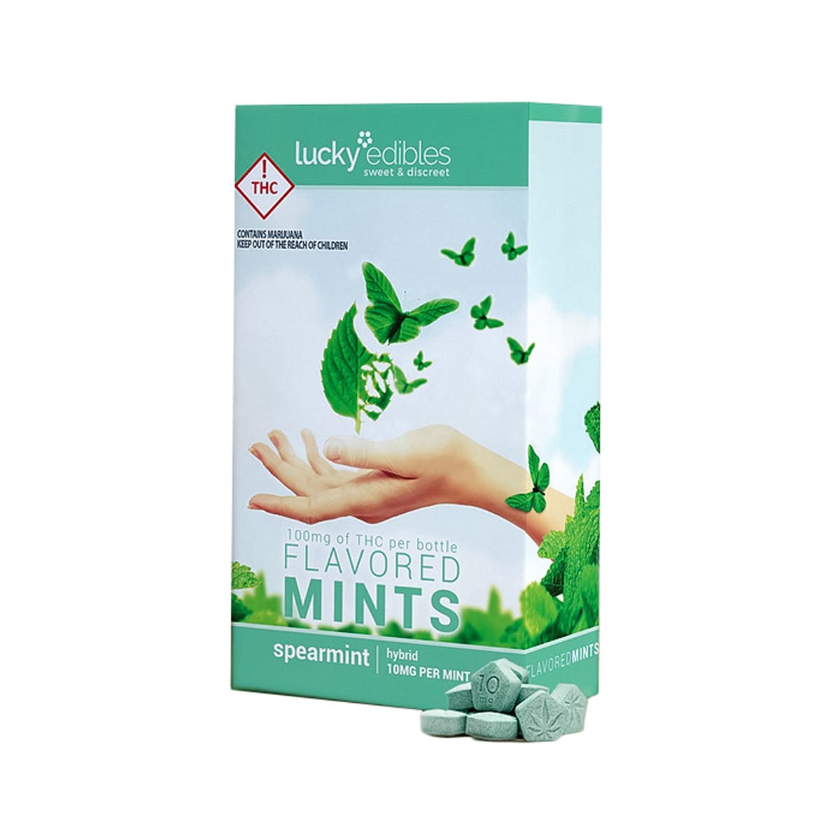 marijuana-dispensaries-euflora-3d-in-denver-lucky-edibles-spearmint-mints-100mg