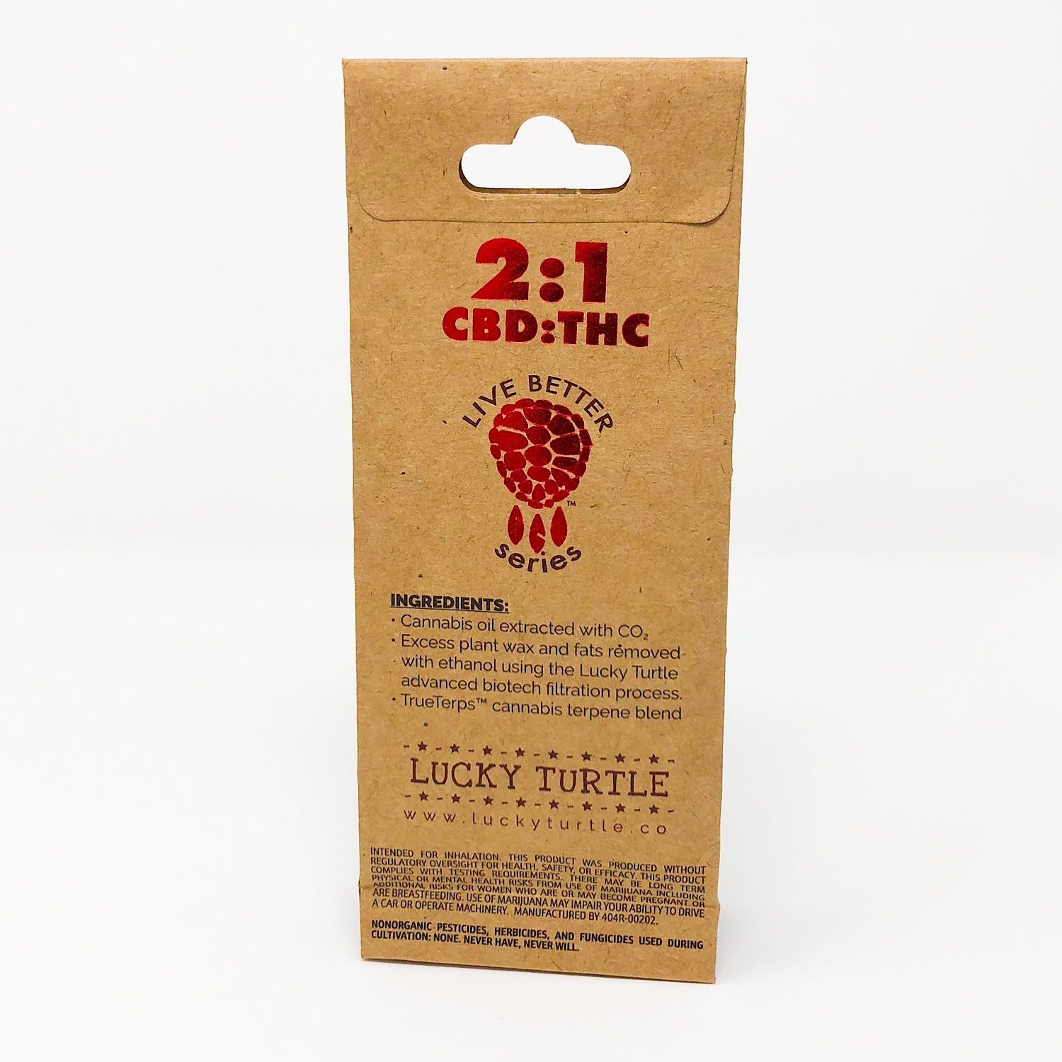 Lucky Turtle 2:1 CBD/THC 500mg Cartridge