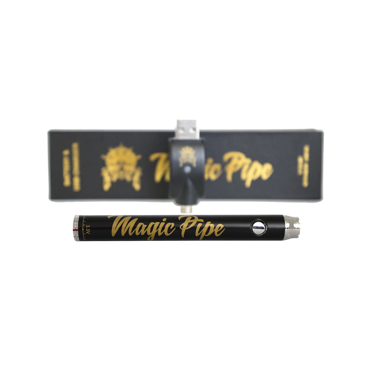 Magic Pipe Rechargeable Push Button Battery - Black