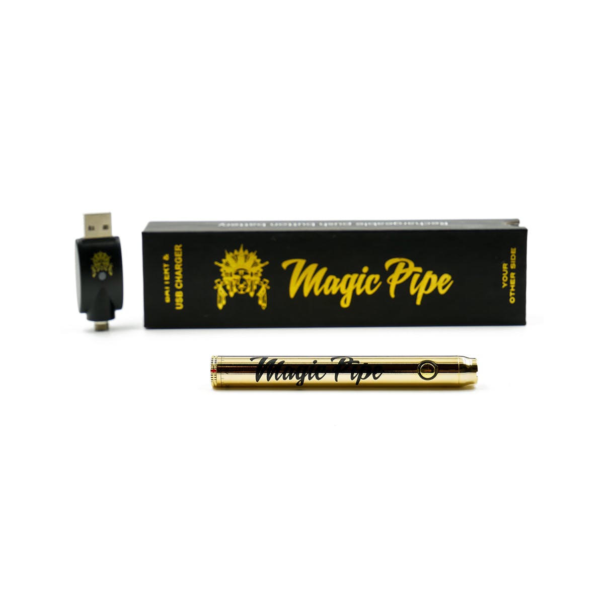 Magic Pipe Rechargeable Push Button Battery - Gold