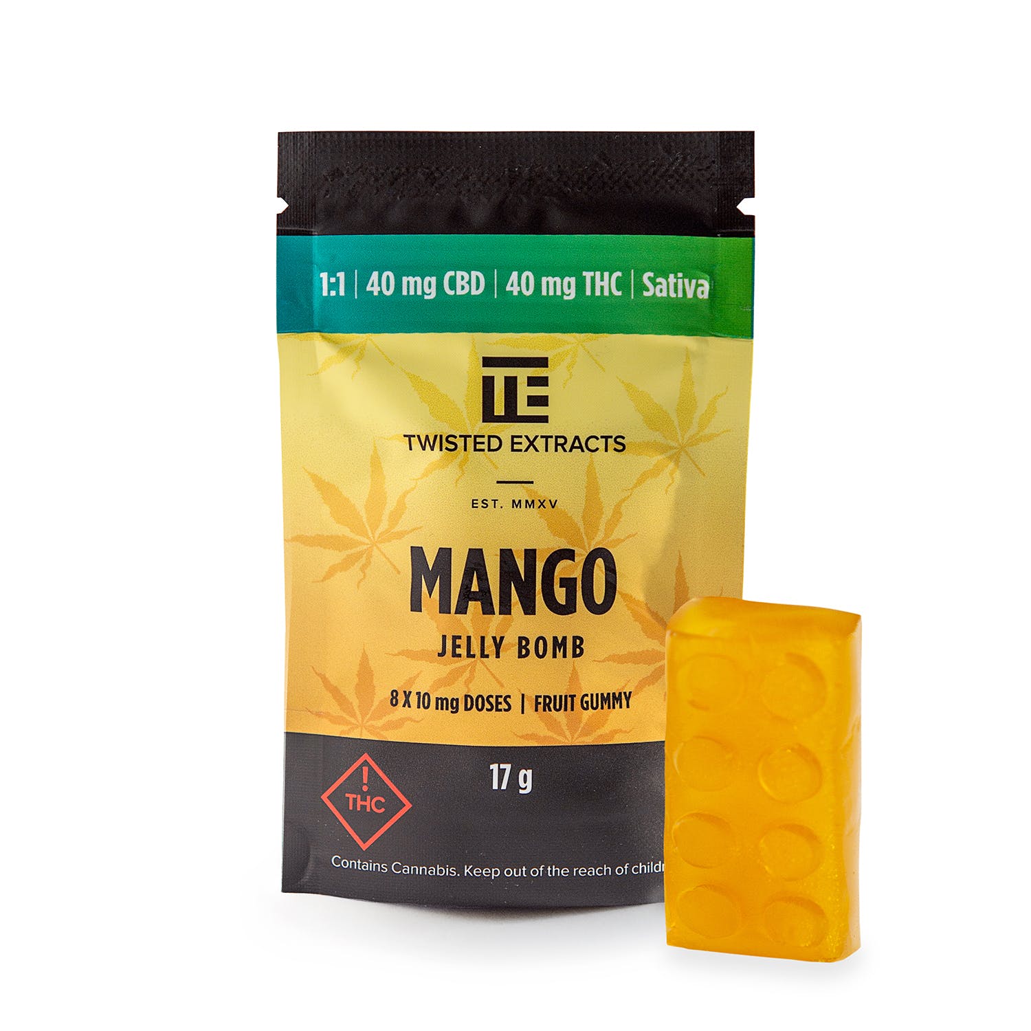 Mango 1:1 Jelly Bomb (40mg THC: 40mg CBD)