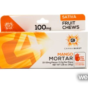 Mango Mortar SATIVA Chews 10pk - Canna Burst