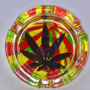 Marijuana Vibes Glass Ashtray
