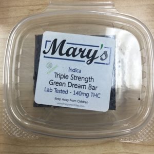 Mary’s Green Dream Triple Strength 140 mg Bar