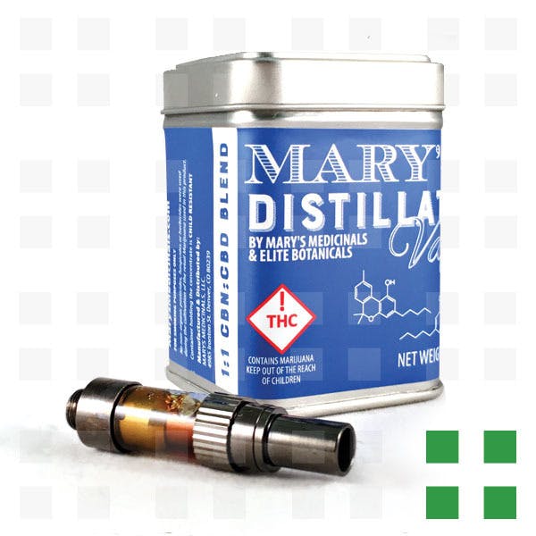 Mary's Medicinals Distillate 1:1 CBN:CBD Vape Cartridge