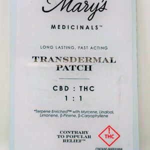 Mary's Medicinals - Transdermal Patch - CBD/THC - 10/10mg