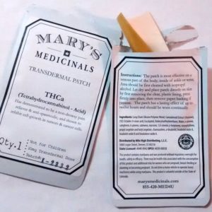 Mary's Medicinals Transdermal Patch THCa 10mg
