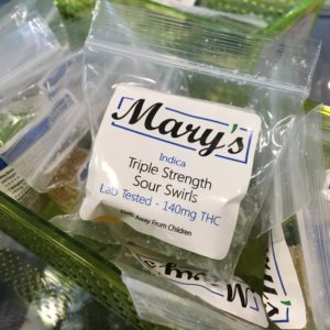 Mary's Triple Strength Indica Sour Swirls (140mg)