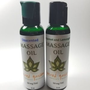 Massage Oil Bergamot and Lemongrass 2oz 50mg THC