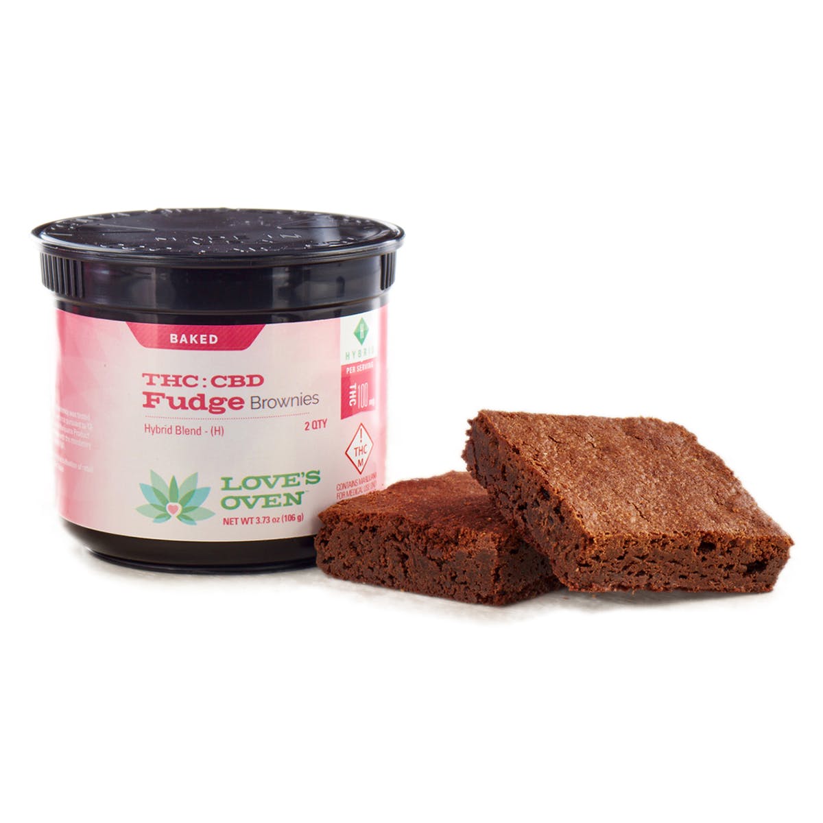 Medical THC:CBD Double Fudge Brownies, 200mg