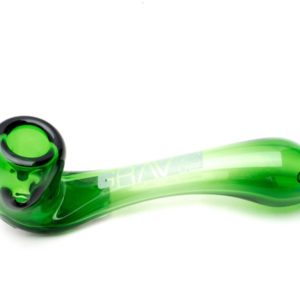 Medium Green Glass Pipe by Grav Labs