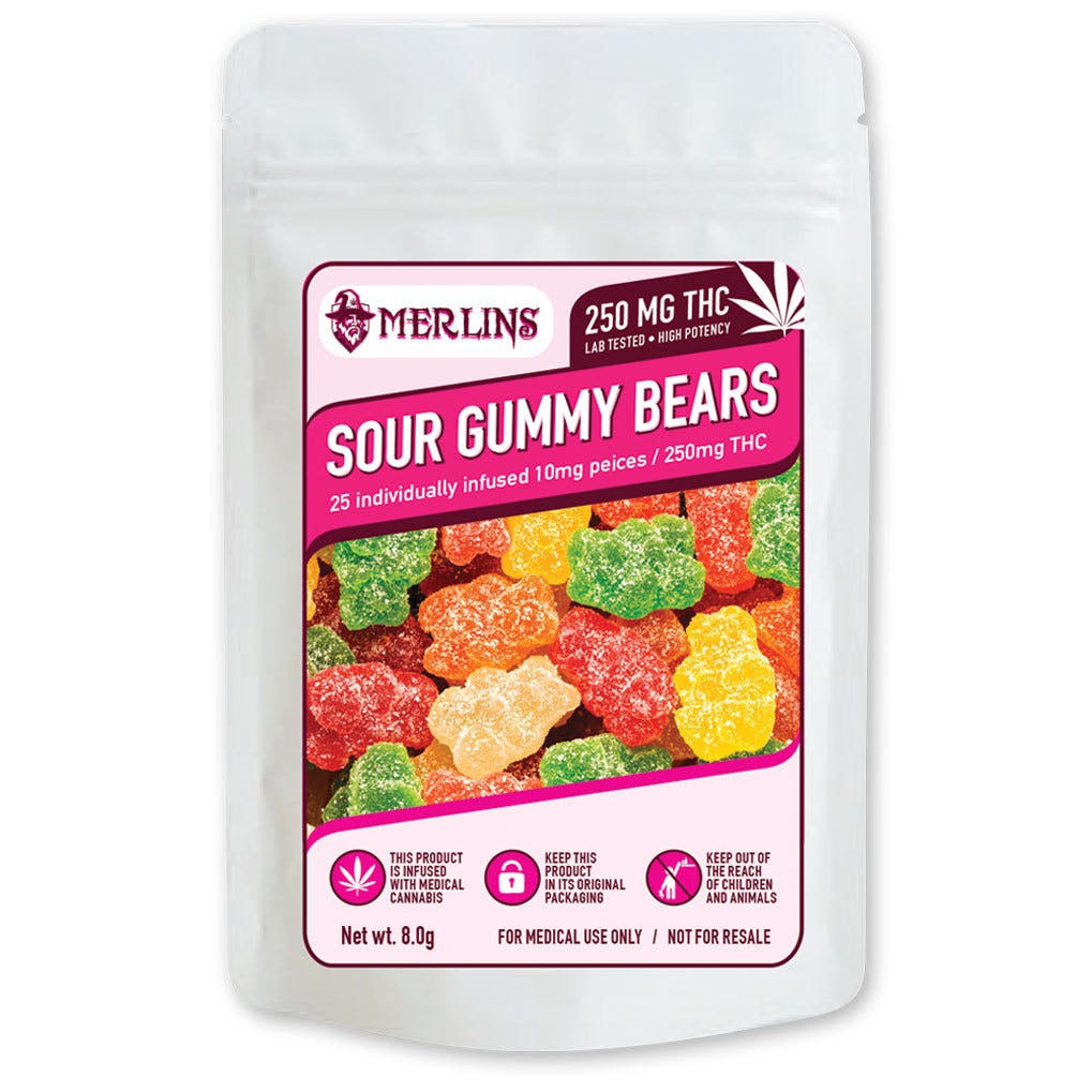 Merlin's Gummy Bears 100mg THC