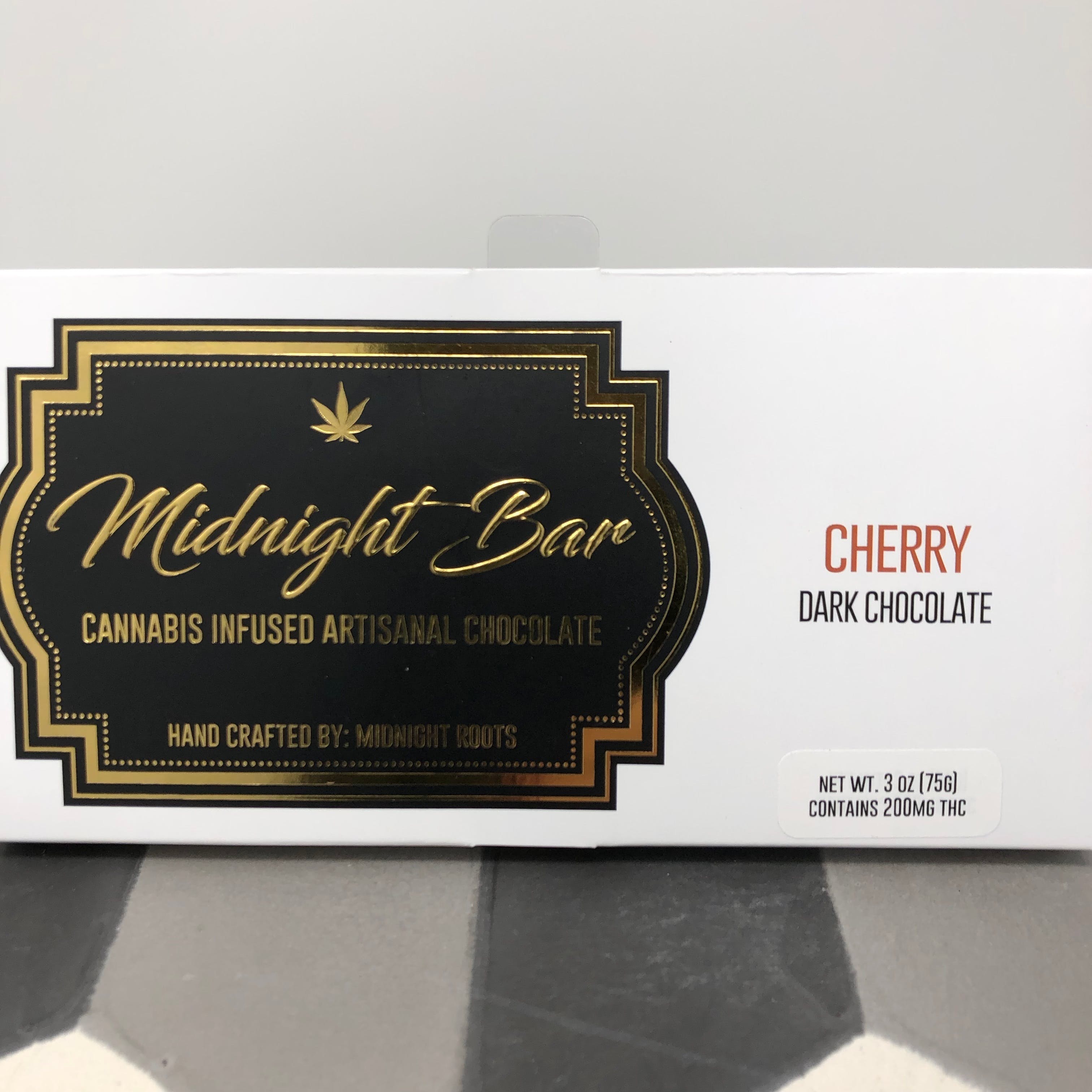 Midnight Bar 200mg Cherry Chocolate Bar