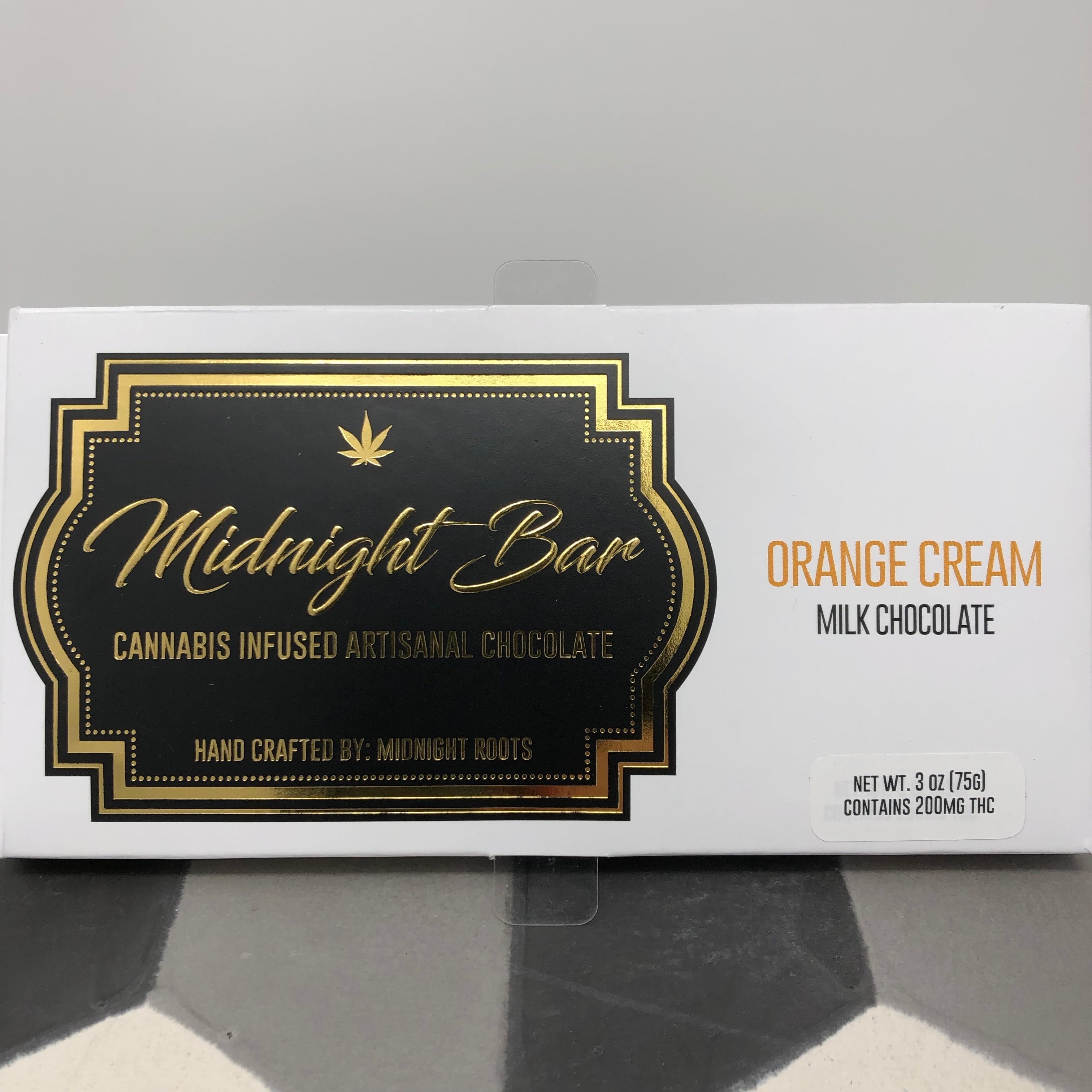 Midnight Bar 200mg Orange Cream Chocolate Bar