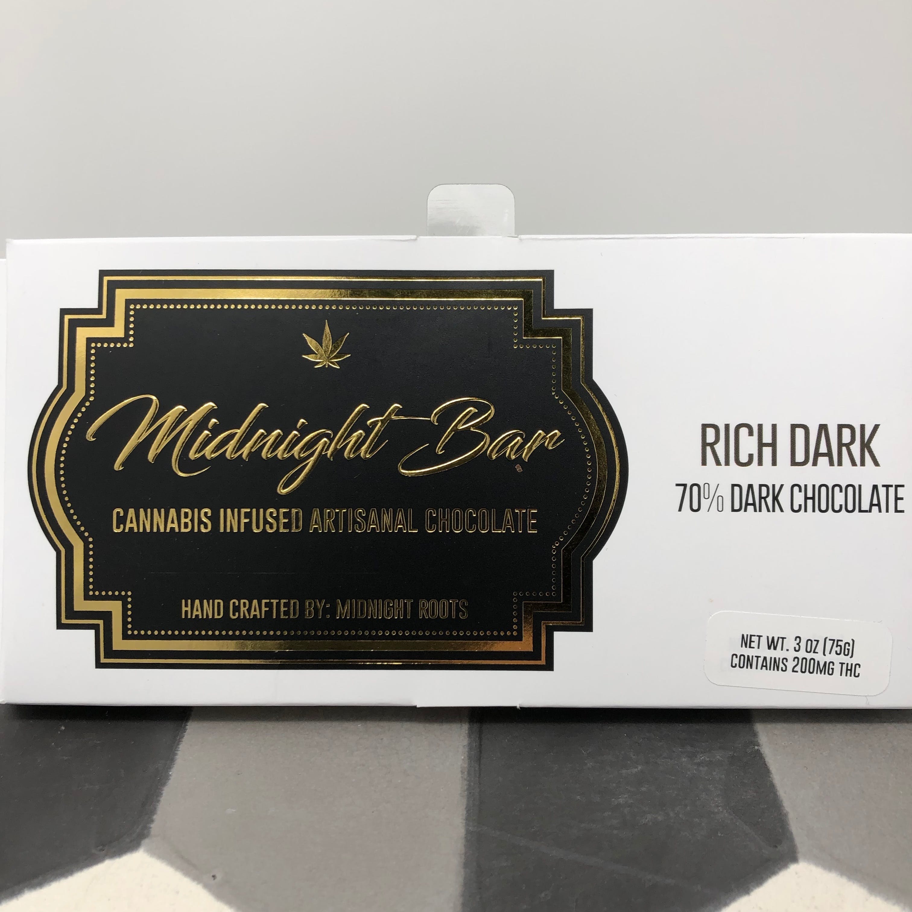 Midnight Bar 200mg Rich Dark Chocolate Bar