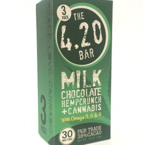 Milk Chocolate + HempCrunch 4.20Bar 3-Pack