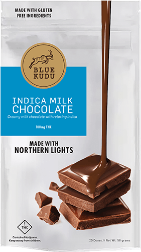Milk Chocolate, Indica Northern Lights - 100mg