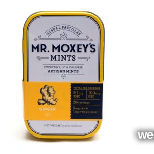 Mints Ginger CBD 20-Pk by Mr. Moxey's Mints