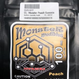 Monster Medibles Gummies- Peach 100mg