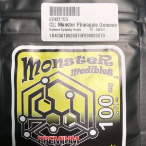 Monster Medibles Gummies- Pineapple 100mg