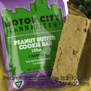 Motor City Cannabites 100mg - Peanut Butter Cookie Bar
